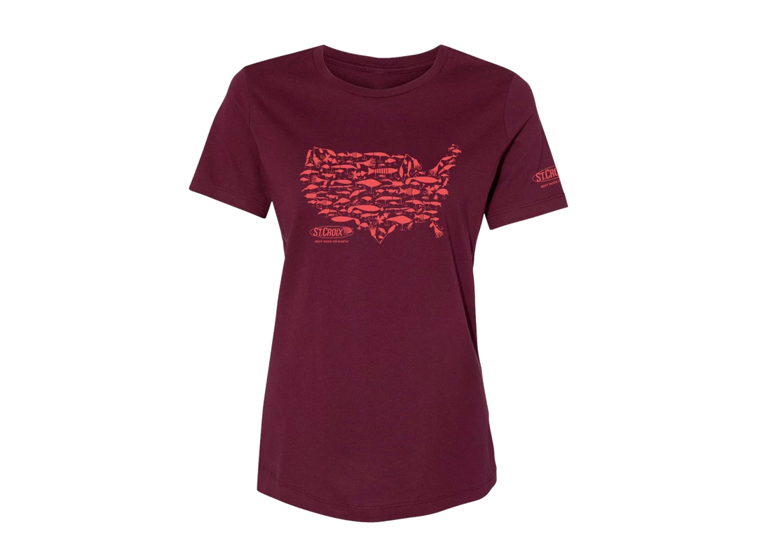 St. Croix Rods Ladies USA Tee 3 St. Croix Rods Ladies USA Tee